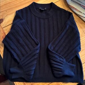 Sanctuary Navy Ribbed Sweater, small